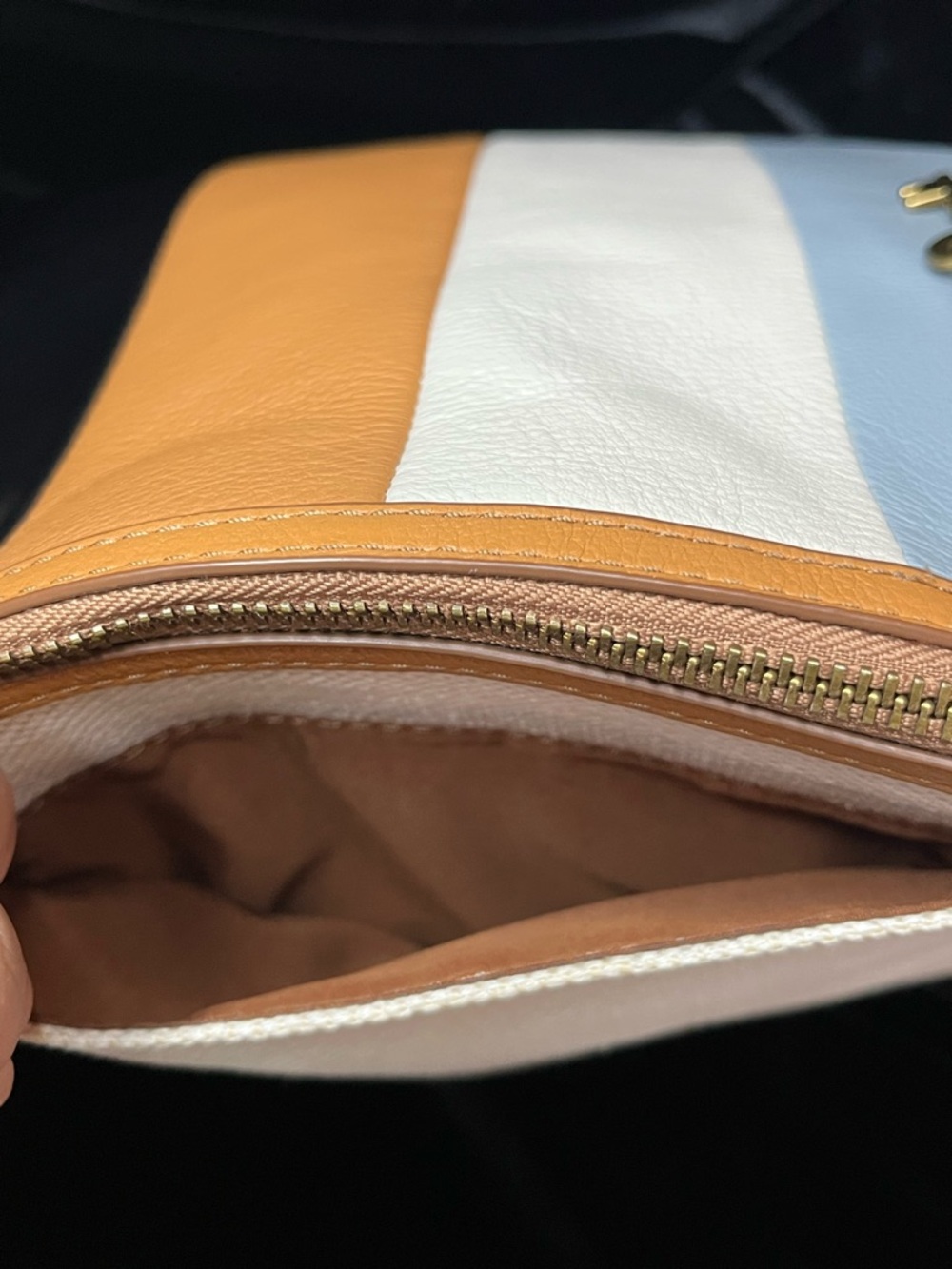 Fossil Sydney Litehide Leather Patchwork Tote - image 8